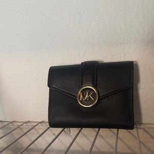 Michael Kors Black Wallet with Gold Logo